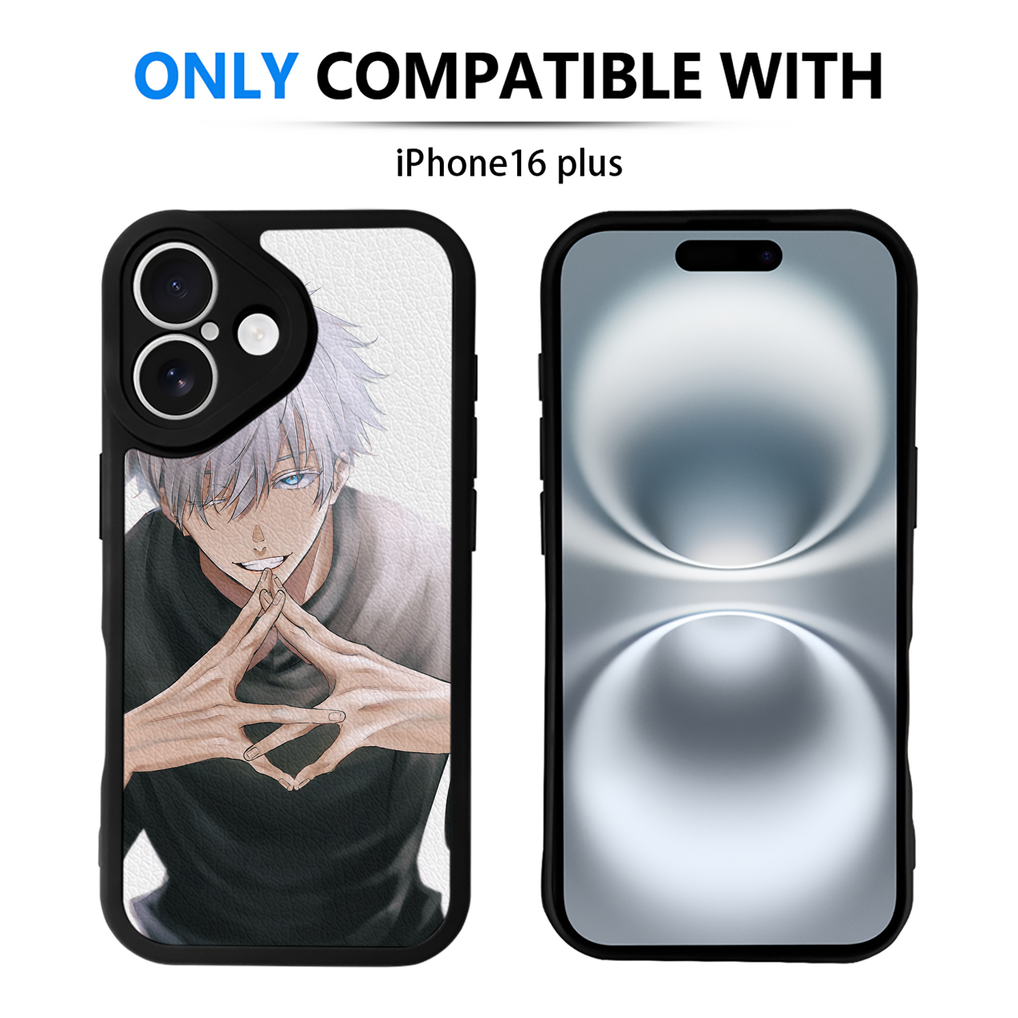 （画像用） 呪術廻戦 Jujutsu Kaisen 【iPhone 16シリーズ対応】シリコンスマホケース（レザー調） 材質：シリコン